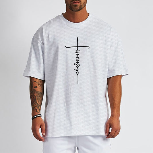 Oversized Fit T shirt Quick Dry Mesh